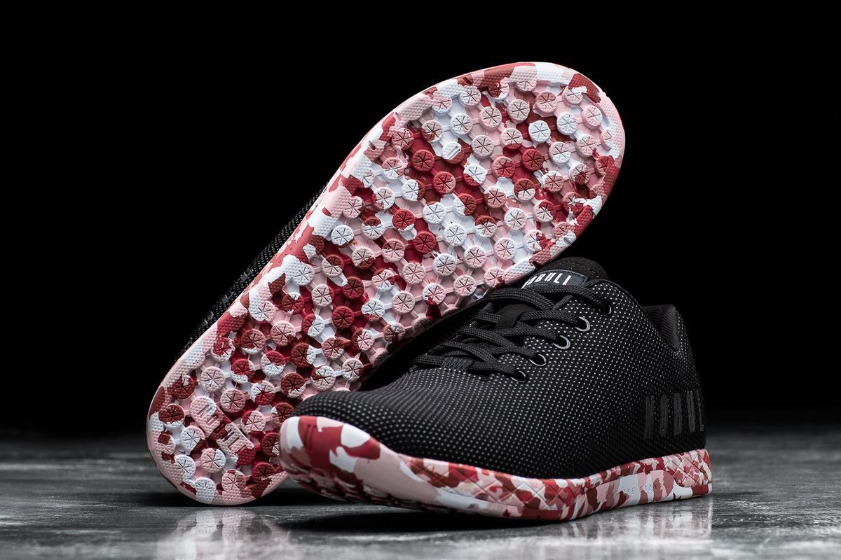 Nobull Superfabric Women's Trainers Black Red | Australia (IW1684)